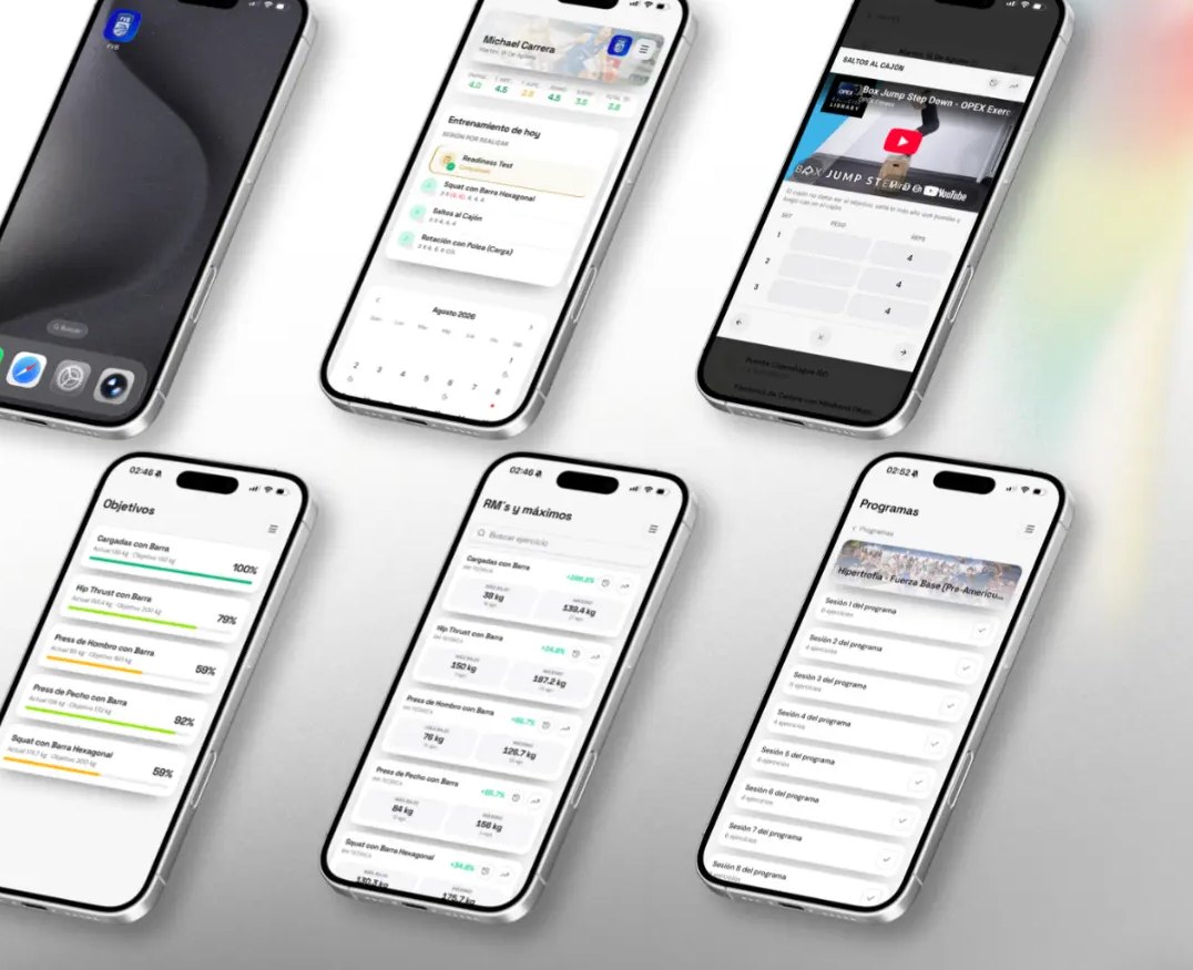Vista del módulo App del deportista en Trena